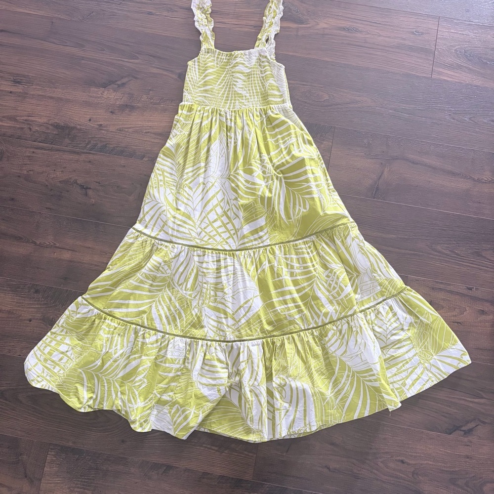O.P.T. Tropical Palm Tiered Maxi Dress - Size S - Picture 8 of 9